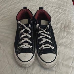 Black Men’s and Women’s Converse, with red insides